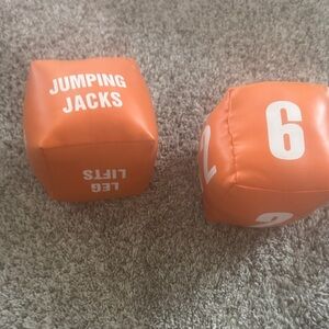 Orange Fitness Dice for Home Games